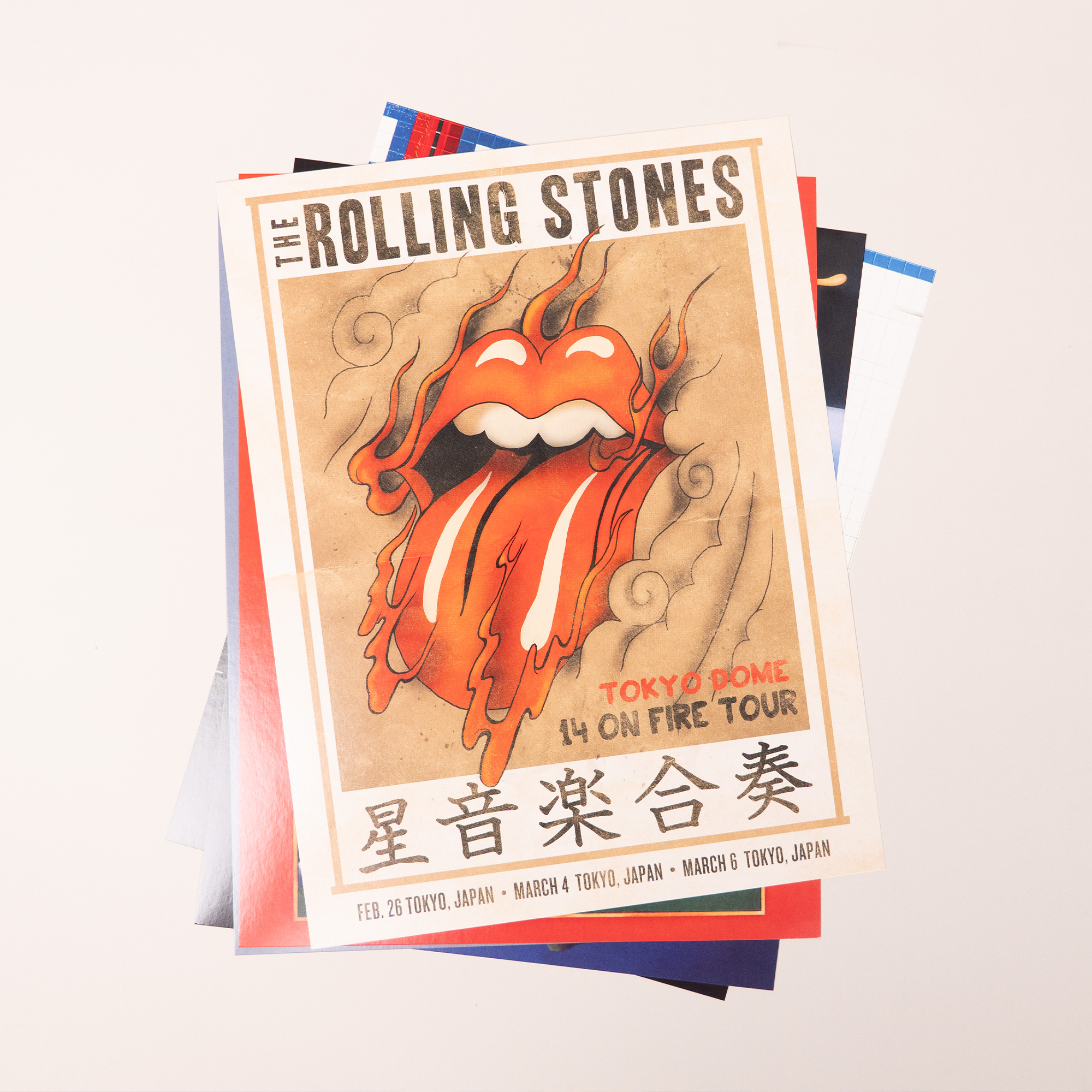 A Rolling Stones tour poster from a performance in Toyko.